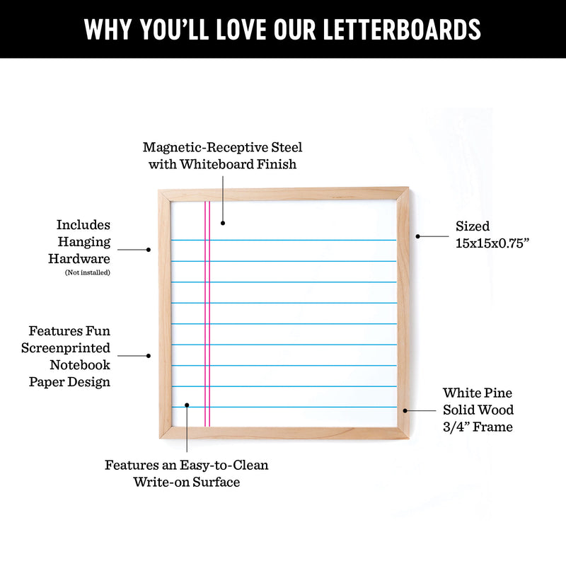 15x15 Magnetic Notebook Whiteboard for Back to School