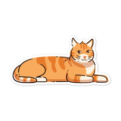 Orange Tabby Cat Sticker
