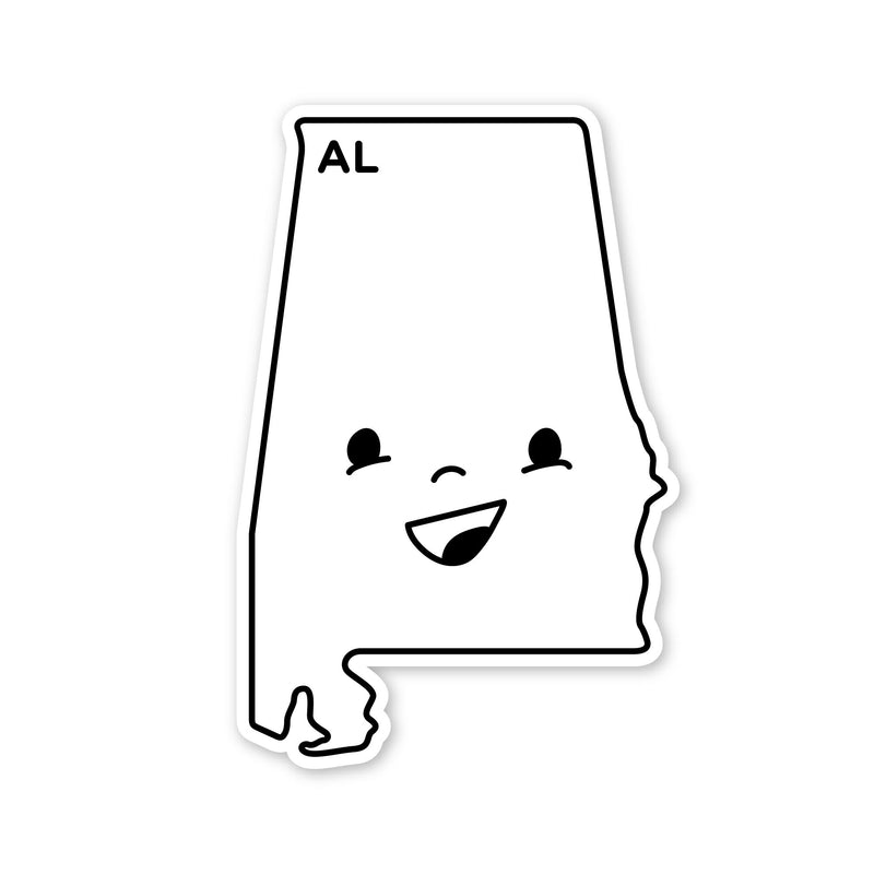 Cute State of Alabama Sticker