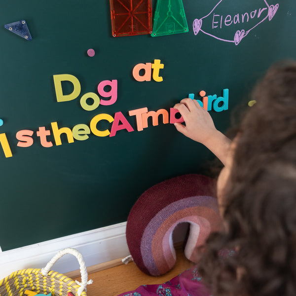 2" 75pc Lowercase Magnetic Letters in Rainbow Pop