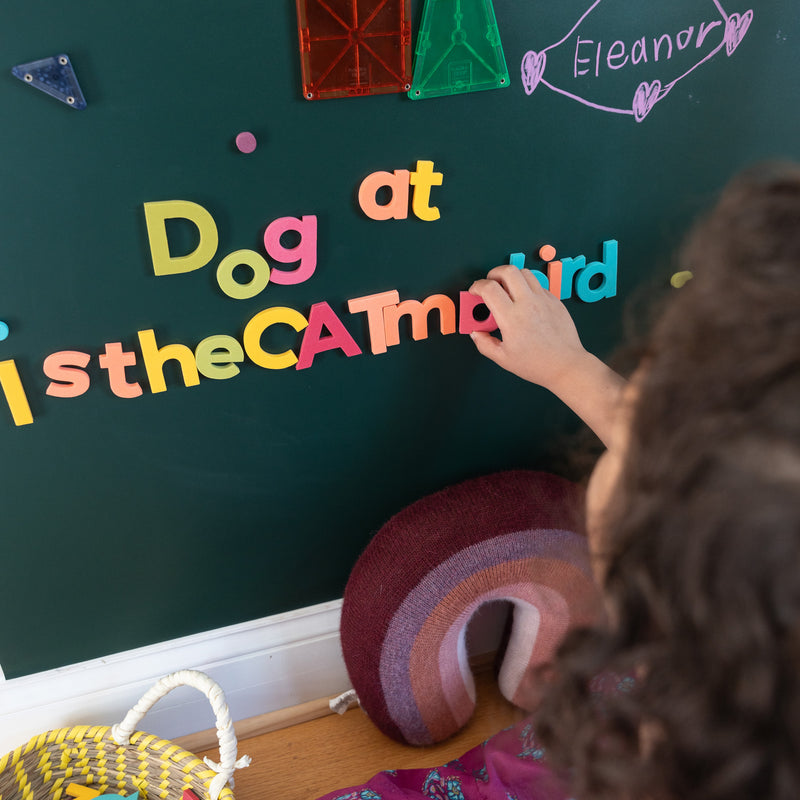 2" 75pc Lowercase Magnetic Letters in Rainbow Pop