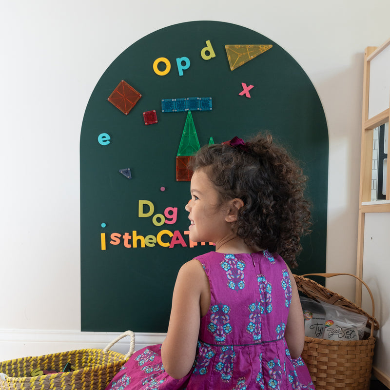 2" 75pc Lowercase Magnetic Letters in Rainbow Pop