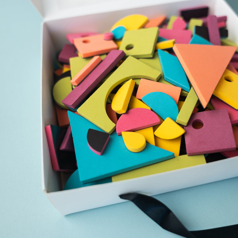 198pc Magnetic Shapes in Rainbow Pop