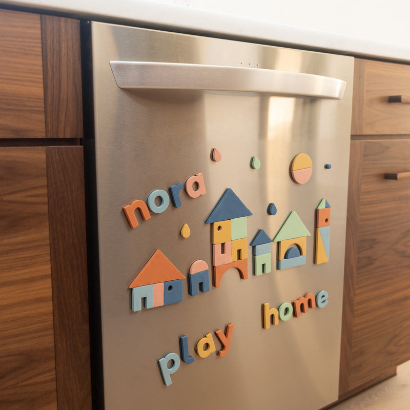 2" 75pc Lowercase Magnetic Letters in Rainbow Dream