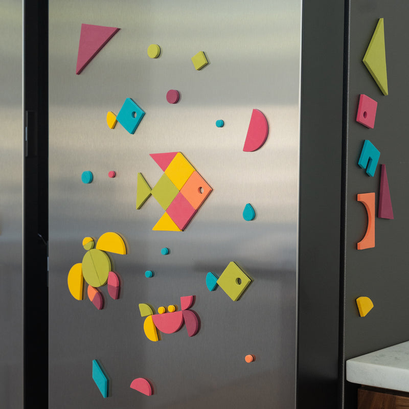 198pc Magnetic Shapes in Rainbow Pop