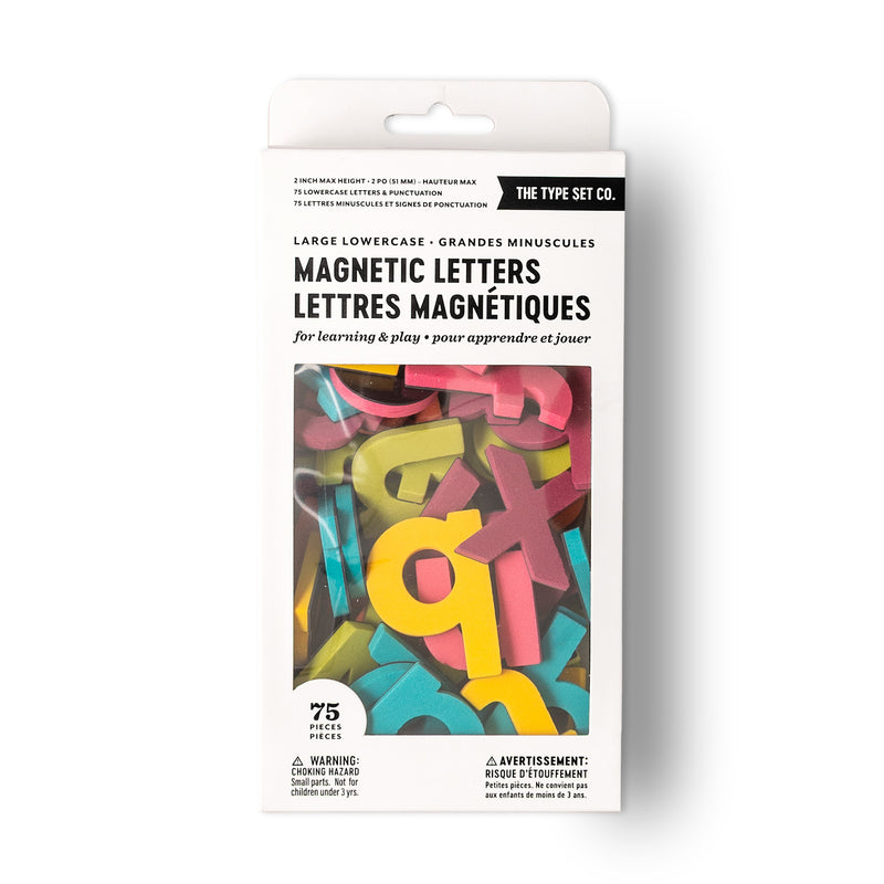 2" 75pc Lowercase Magnetic Letters in Rainbow Pop