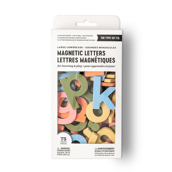 2" 75pc Lowercase Magnetic Letters in Rainbow Mod