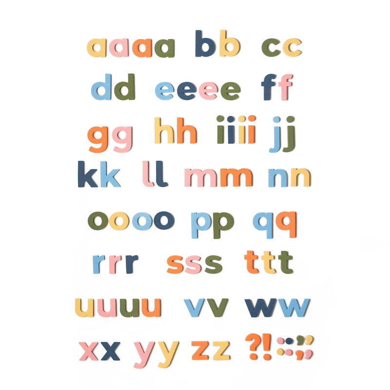 2" 75pc Lowercase Magnetic Letters in Rainbow Mod
