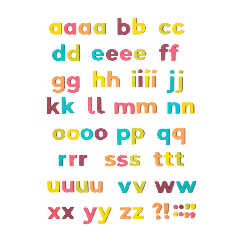 2" 75pc Lowercase Magnetic Letters in Rainbow Pop
