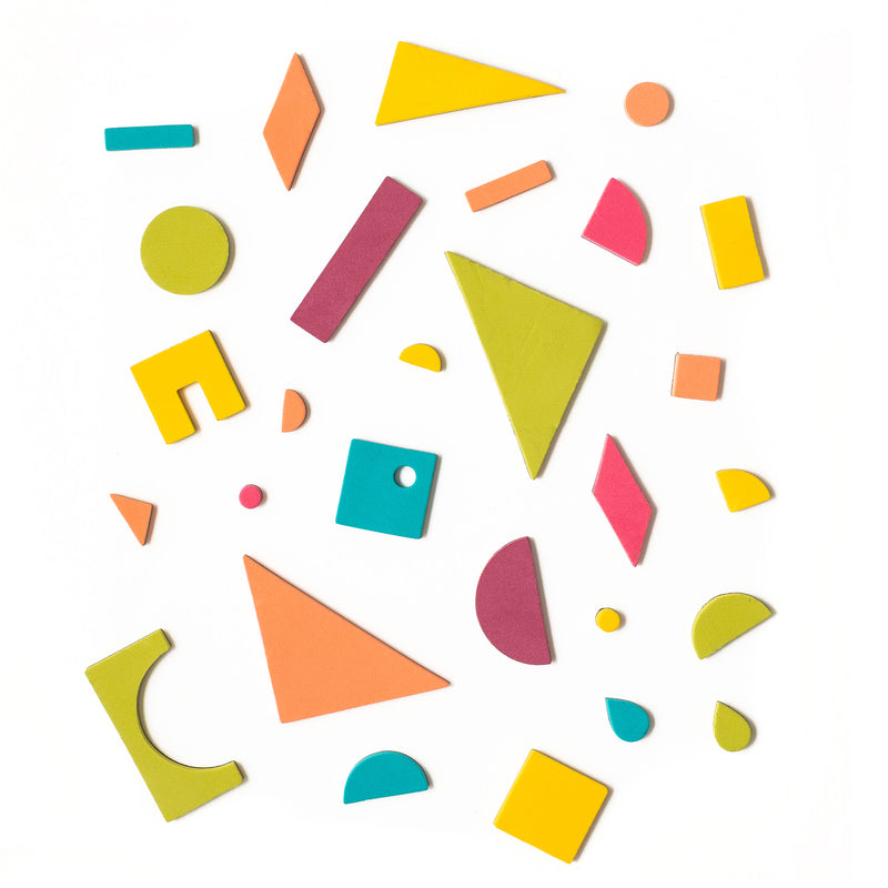 198pc Magnetic Shapes in Rainbow Pop