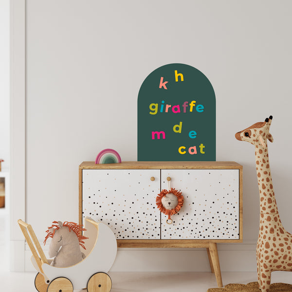 Green Mini Arch Magnetic Wall Decal