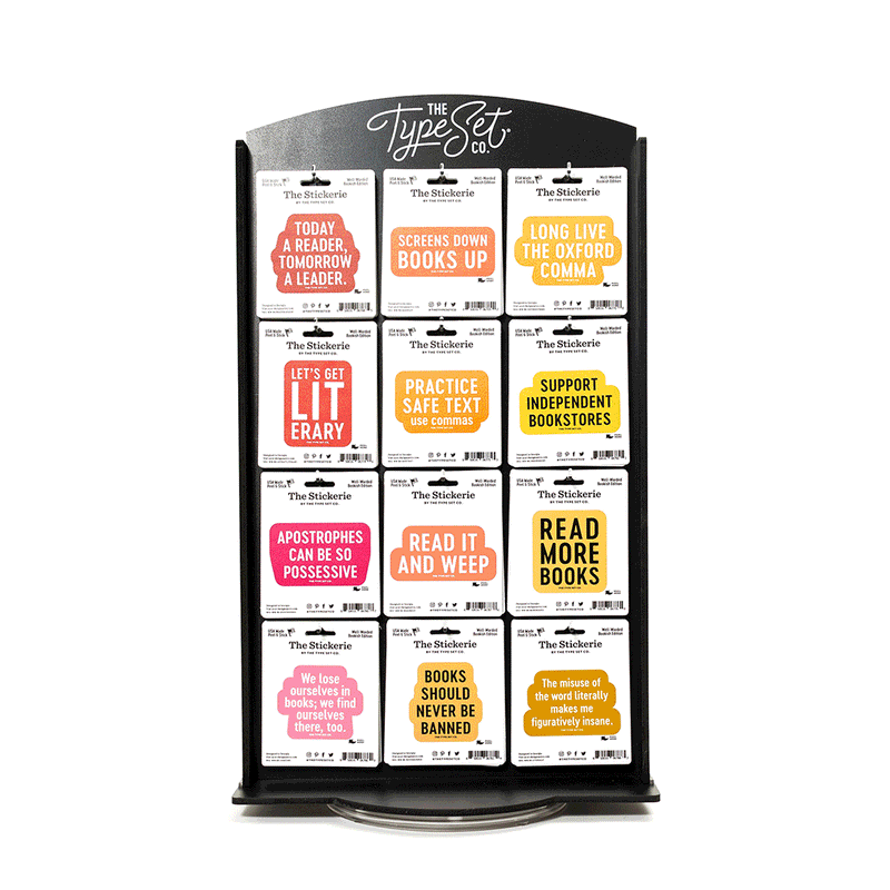 480pcs Bookstore Rainbow Sticker Collection with Free Tabletop Display