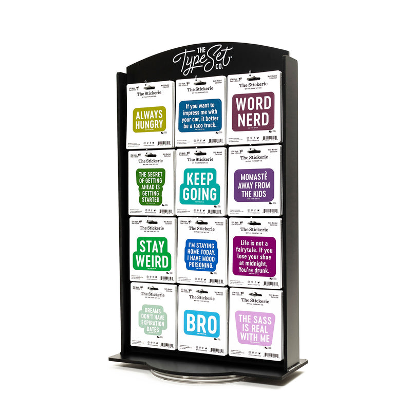 480pcs Well-Worded Everyday Edition 1 Rainbow Sticker Collection with Free Tabletop Display